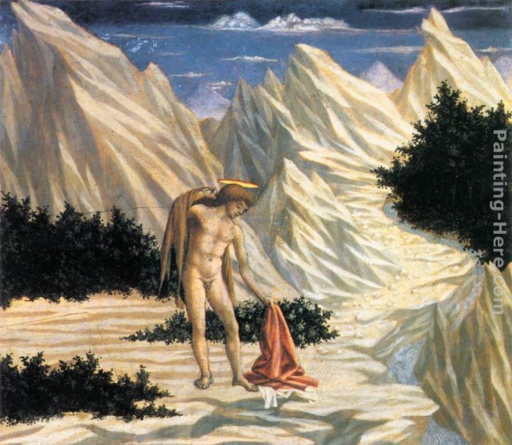 St John in the Wilderness (predella 2) painting - Domenico Veneziano St John in the Wilderness (predella 2) art painting